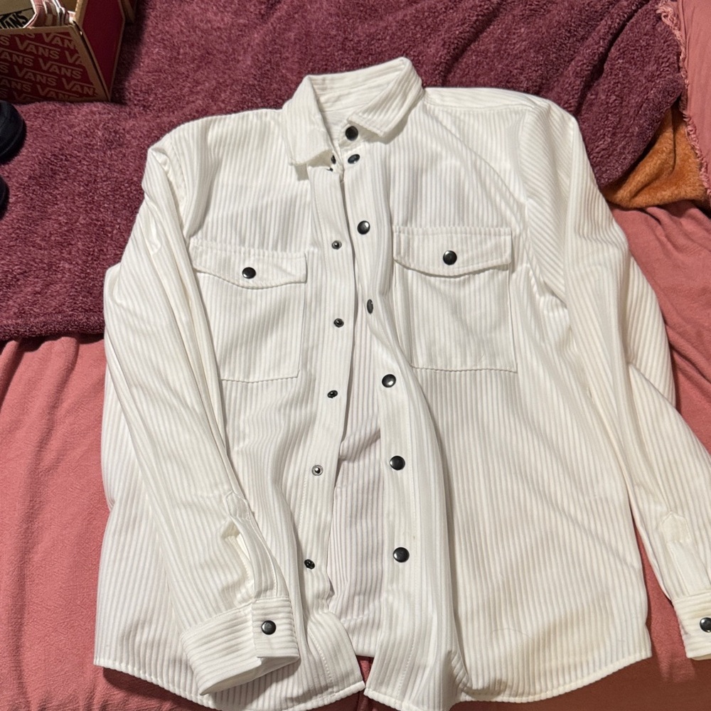 Boohoo Mens White Casual Button Down Shirt